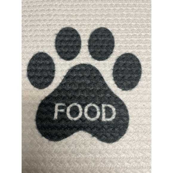 New Sonoma Goods For Life Paw Print Rectangular Pet Feeding Mat 12"W x 18"L - Picture 2 of 5